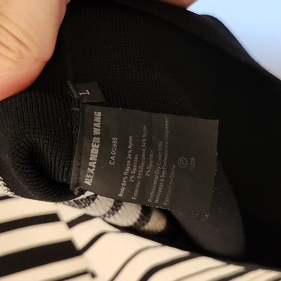Alexander Wang black and white short sleeve dress size L - Picture 3 of 5